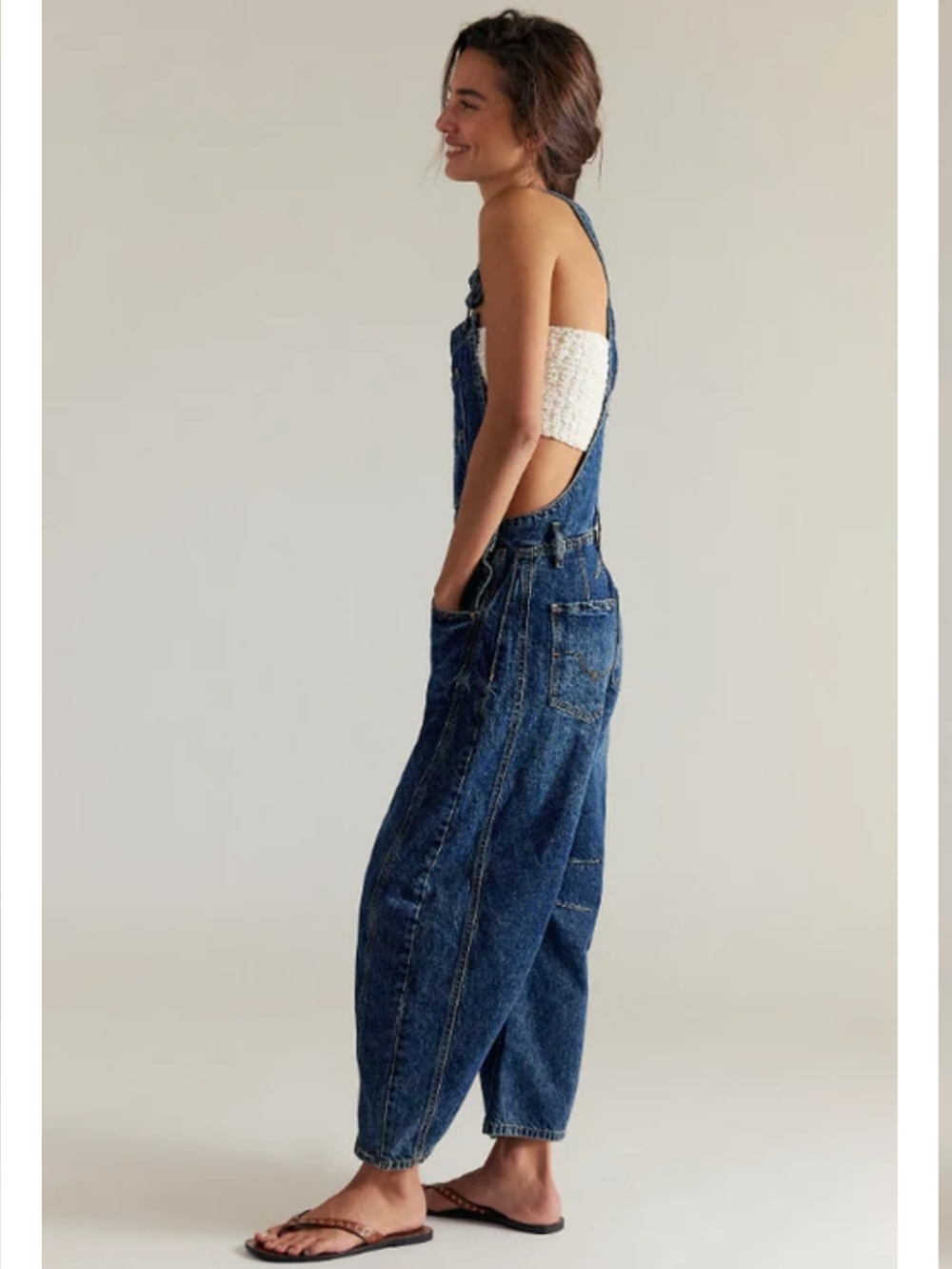 NWOT We The Free Good Luck Barrel Overalls~ Deep End - Picture 3 of 13